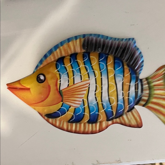 Vibrant Striped Fish Wall Art - Picture 2 of 2